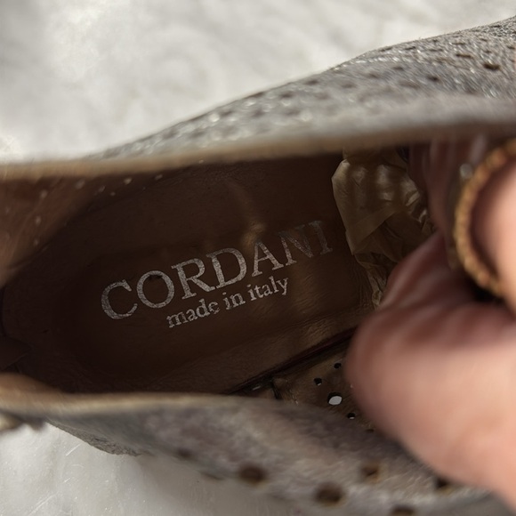 Cordani Peep Toe Metallic Perforated Ankle Bootie Size 41 - Picture 10 of 12